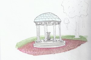 Old Well Color Illustration