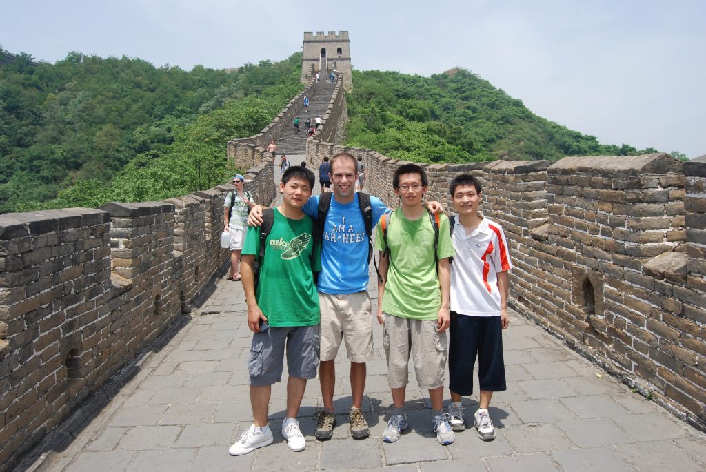 Wyatt Bruton and friends at the Great Wall of China