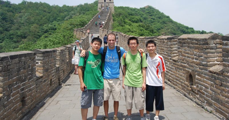Wyatt Bruton and friends at the Great Wall of China