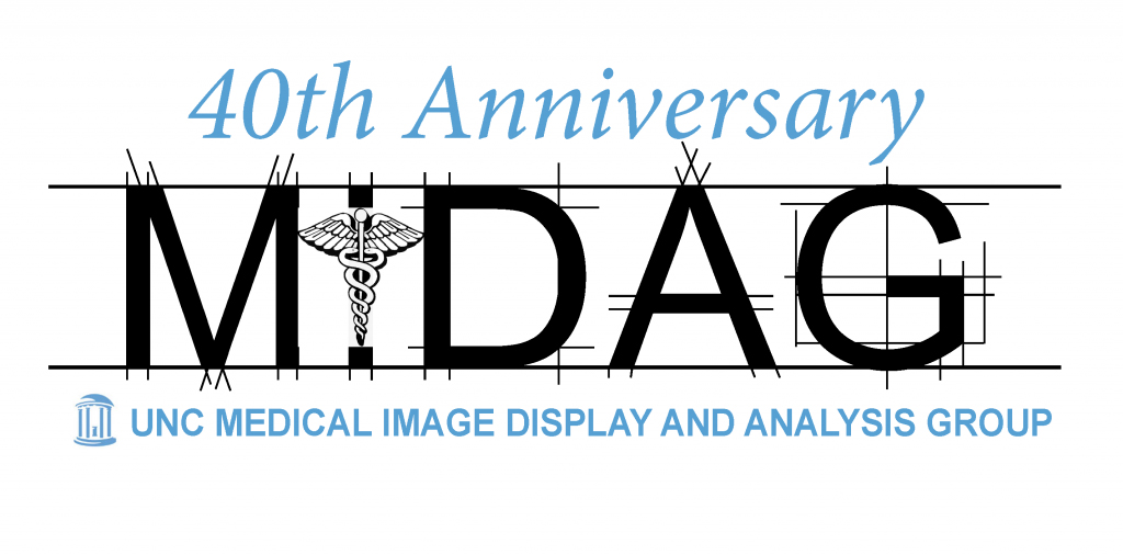 UNC Medical Image Display and Analysis Group (MIDAG) 40th Anniversary logo