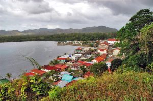 The town of Portobelo as seen from El Mirador. (photo by Elaine Eversley)