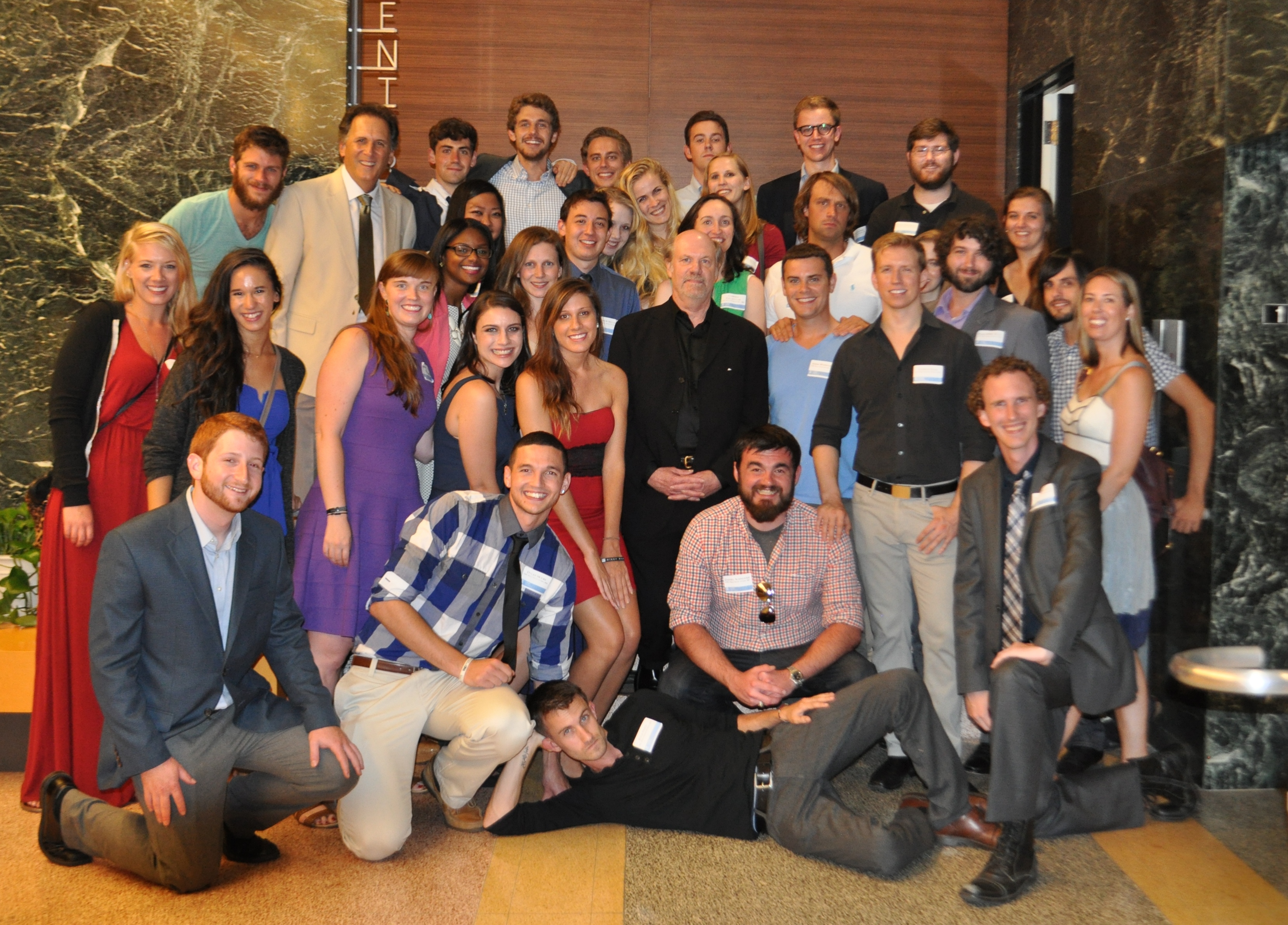 Interns through the years at the 2014 reception. (photo courtesy of Suzanne Weerts)