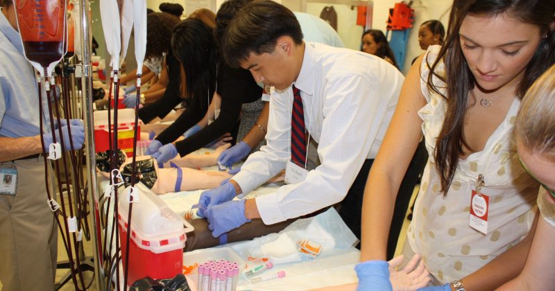 Students learn phlebotomy