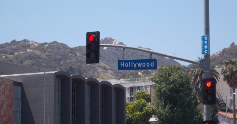View of Hollywood Blvd sign