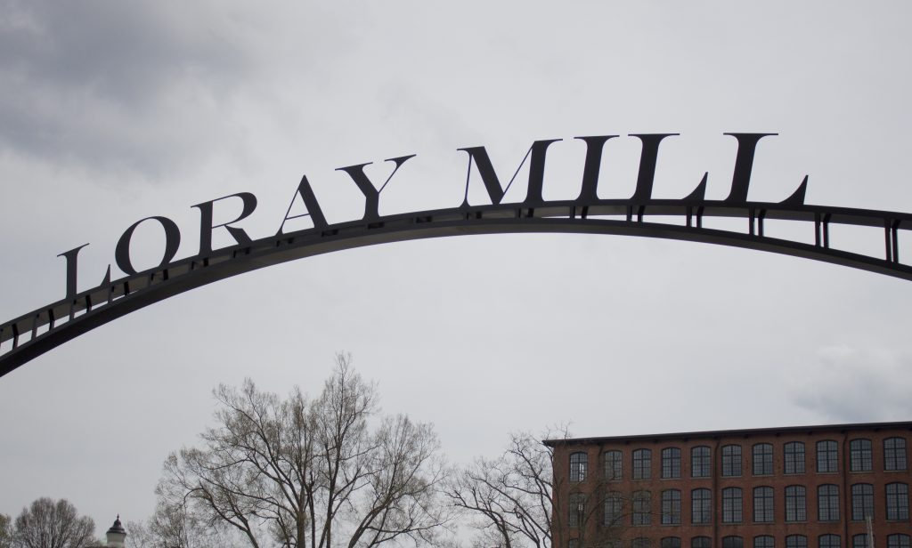 Sign to the Loray Mill