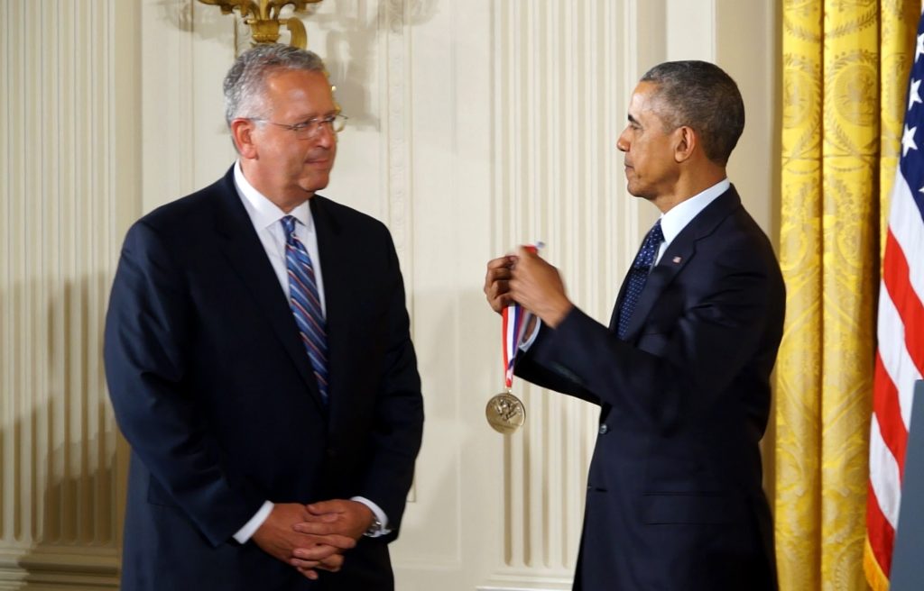 Joseph DeSimone awarded the National Medal of Technology and Innovation by President Barack Obama