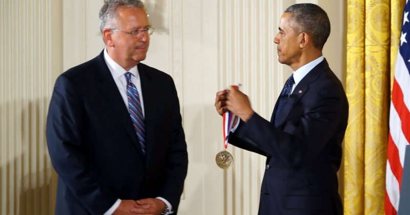 Joseph DeSimone awarded the National Medal of Technology and Innovation by President Barack Obama