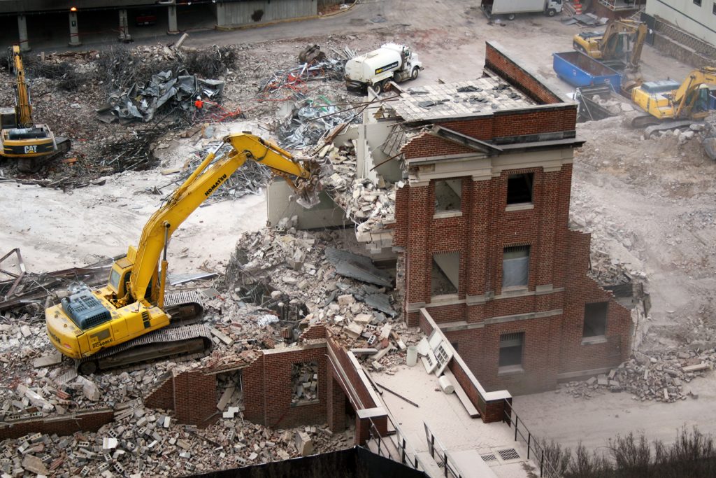 The demolition of the old Venable building in 2008
