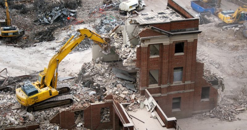 The demolition of the old Venable building in 2008