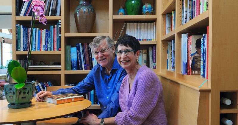 Bill and Marcie Ferris, in the kitchen of their Chapel Hill home, will retire at the end of the spring semester, but Bill promises “we’ll continue our support for students and for UNC." (photo by Donn Young)