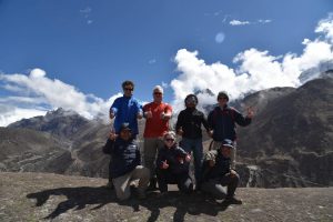 The Nepal research team pauses for a photo in Machherma.