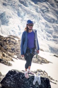 Carly Onnink poses at Juneau Icefield
