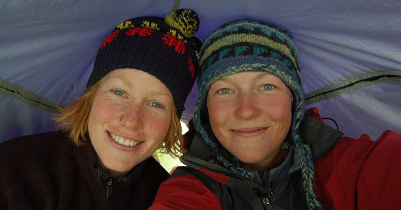 Kate Harris (right) and her best friend Mel Yule traveled the Silk Road by bicycle. (photo courtesy of Kate Harris)