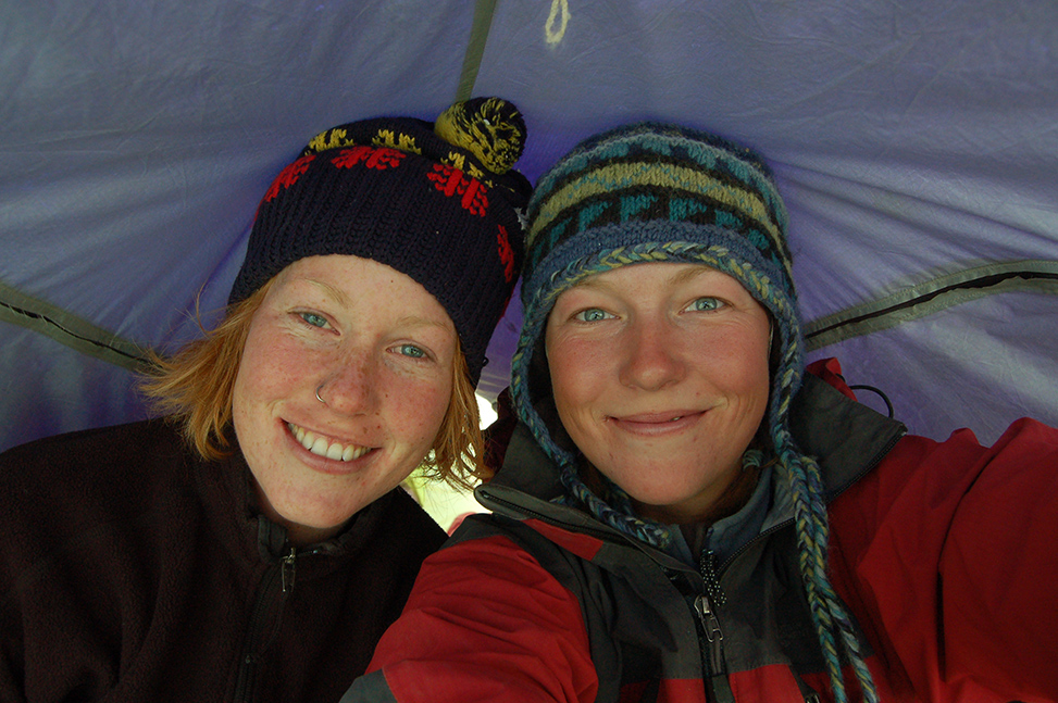 Kate Harris (right) and her best friend Mel Yule traveled the Silk Road by bicycle. (photo courtesy of Kate Harris)