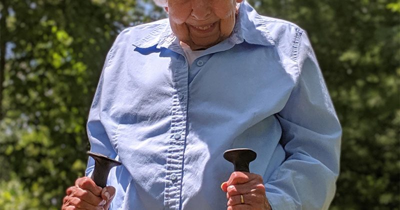 Virginia Spivey Coleman, 96, has been a member of the Smoky Mountains Hiking Club for over 50 years. (photo courtesy of Virginia Coleman)