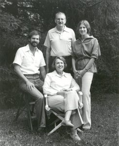 A 1979 family photo: Barry, Sidney, Jan and Mary (seated) Schochet.