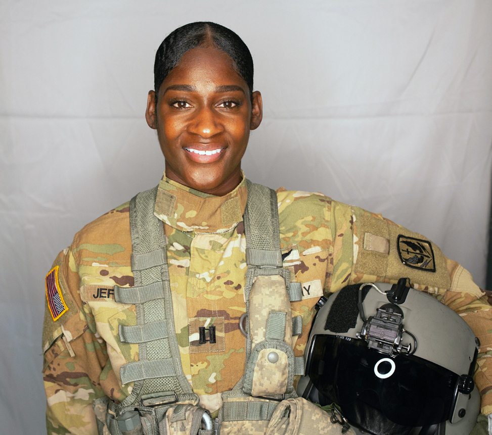 Lindsey Jefferies in her Army National Guard uniform.