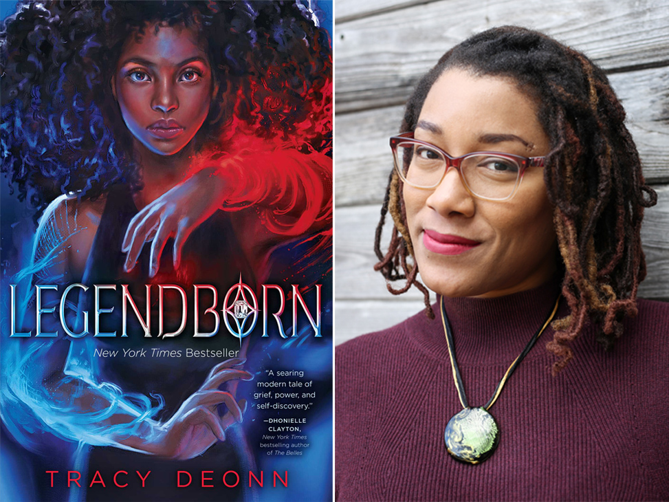Legendborn book cover; Tracy Deonn portrait