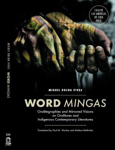 Book cover of Word Mingas features a closeup of hands on it.