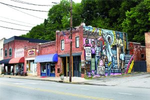 A 1942 building in downtown Old Fort bought by ESMDC that features a mural on the side of two civil rights heroes.