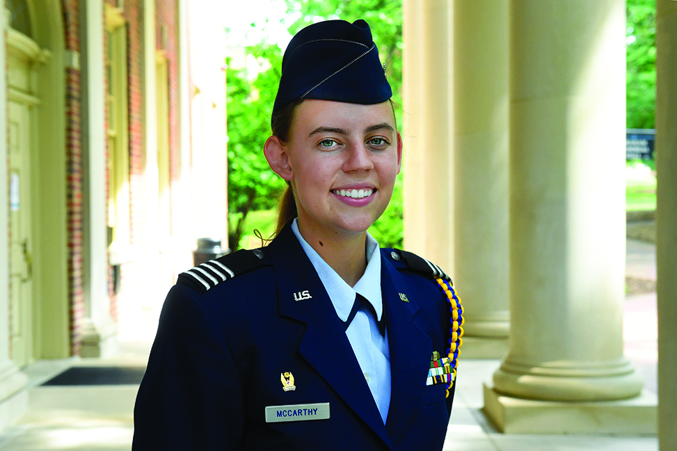 Headshot of Rachel McCarthy in her ROTC uniform